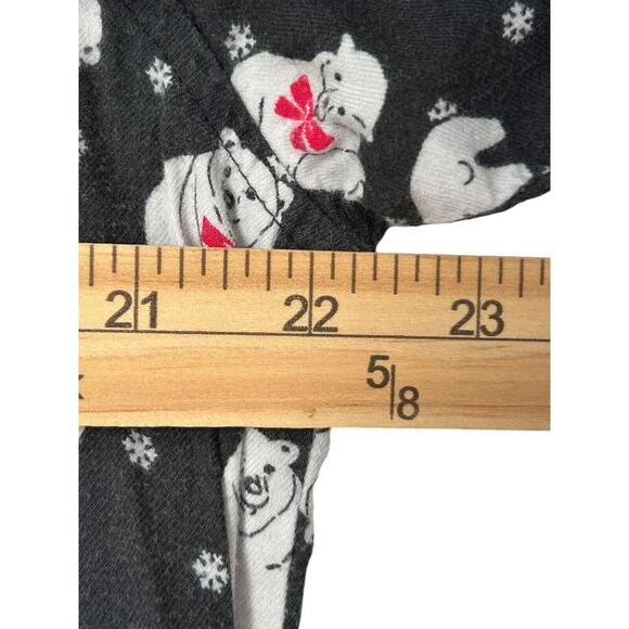 Victoria's Secret Sleepwear M Dreamer Dancing Polar Bears Flannel 2pc Pajama Set - Picture 7 of 16